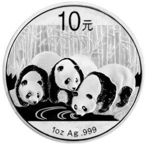 2013 China Silver 1oz Ag.999 30g Panda Coin 10 Yuan UNC