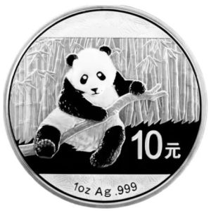 2014 China Silver 1oz Ag.999 30g Panda Coin 10 Yuan UNC