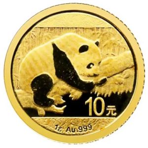2016 China Gold 1g Au.999 Panda Bullion Coin 10 Yuan UNC