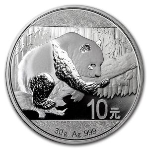 2016 China Silver 1oz Ag.999 30g Panda Coin 10 Yuan UNC