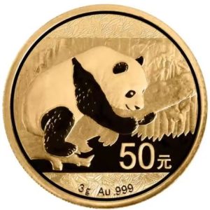 2016 China Gold 3g Au.999 Panda Bullion Coin 50 Yuan UNC