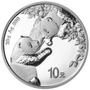 2023 China Silver 1oz Ag.999 30g Panda Coin 10 Yuan UNC