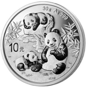 2025 China Silver 1oz Ag.999 30g Panda Coin 10 Yuan UNC